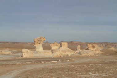 Mısır Sahrası 'ndaki Farafra' daki Beyaz Çöl.