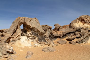 Crystal Grotto Mısır Sahara beyaz çölde kapalı