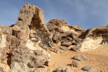 Crystal Grotto Mısır Sahara beyaz çölde kapalı
