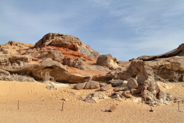 Crystal Grotto Mısır Sahara beyaz çölde kapalı