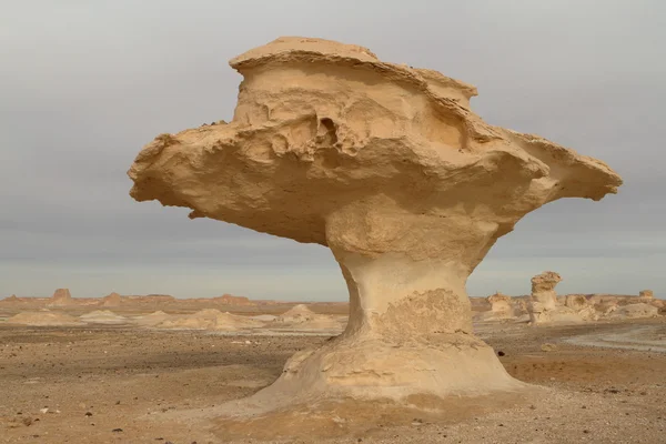 Bílá poušť ve Farafře v egyptské Sahaře — Stock fotografie