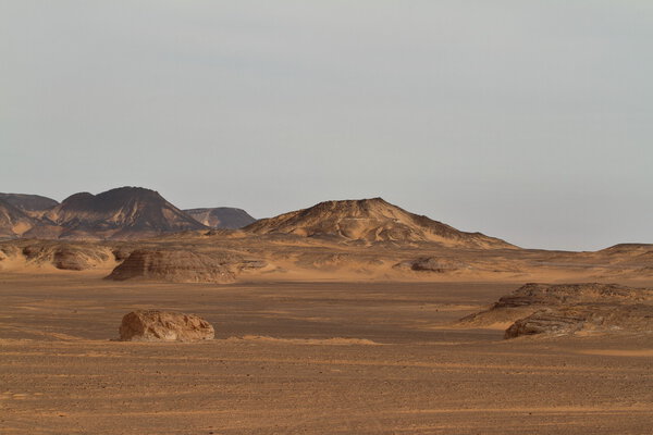 The Black Desert in the Sahara of Egypt