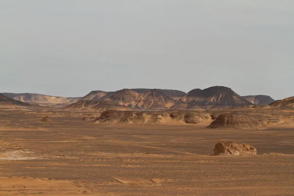 De zwarte woestijn in de Sahara van Egypte — Stockfoto