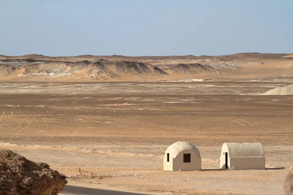 O deserto branco em Farafra, no Saara do Egito — Fotografia de Stock