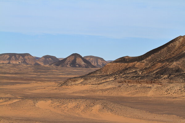 The Black Desert in the Sahara of Egypt
