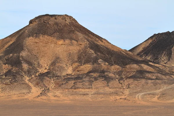 Die schwarze Wüste in der Sahara Ägyptens — Stockfoto