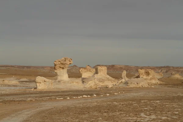 O deserto branco em Farafra, no Saara do Egito — Fotografia de Stock