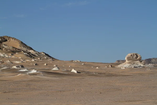 O deserto branco em Farafra, no Saara do Egito — Fotografia de Stock