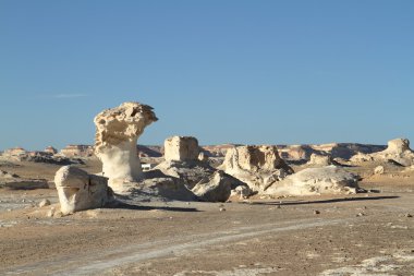 Mısır Sahrası 'ndaki Farafra' daki Beyaz Çöl.