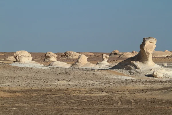 O deserto branco em Farafra, no Saara do Egito — Fotografia de Stock