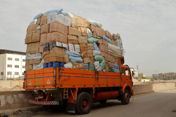 Overweight trucks in Egypt — Stock Photo, Image