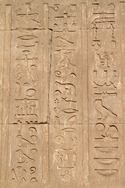Иероглифы и изображения храмов в Египте — стоковое фото