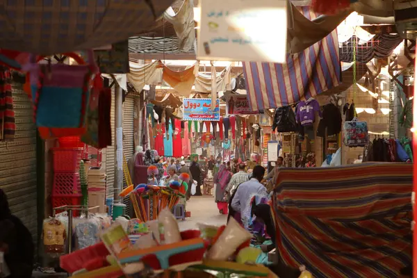 The Oriental Market of Aswan in Egypt — Stock Photo, Image