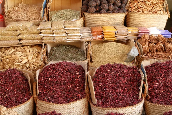 Spices at a Spice Market of Aswan in Egypt — Stock Photo, Image
