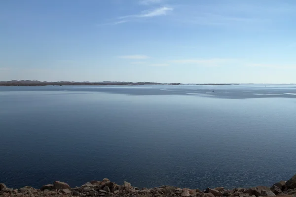 Danau Nasser dekat Aswan di Mesir — Stok Foto