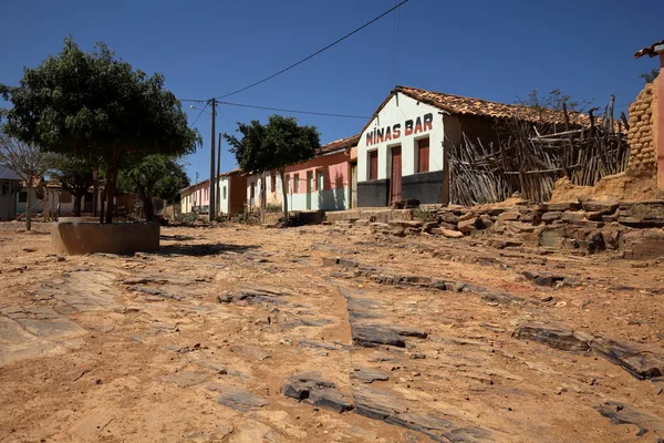 Одинокая деревня Кейшу-Дантас в Каатинге Бразилии — стоковое фото