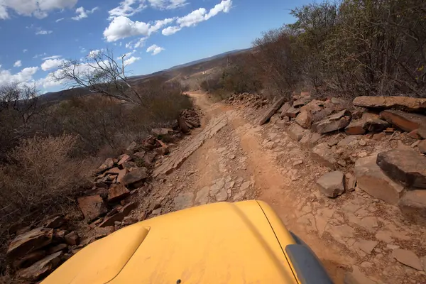 Fora de estrada na Caatinga no Brasil — Fotografia de Stock