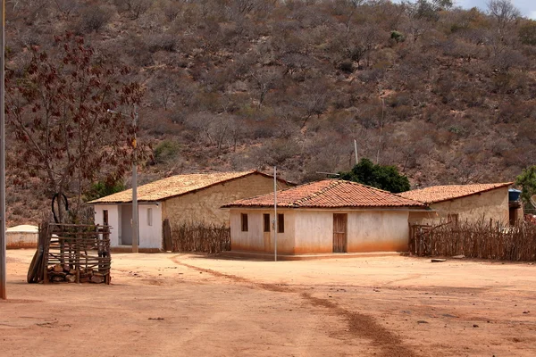 Village isolé Queixo Dantas dans la Caatinga du Brésil — Photo