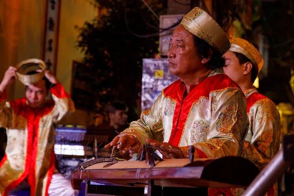 Traditional Culture Street Actor Hanoi Vietnam October 2019 — Stock Photo, Image