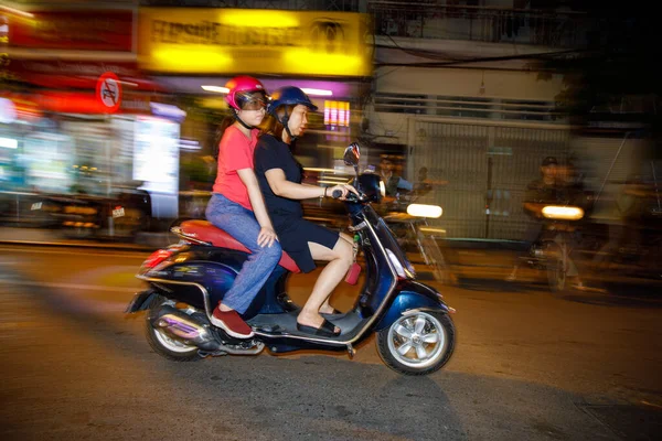 Het Gekke Verkeer Van Hanoi Vietnam Oktober 2019 — Stockfoto