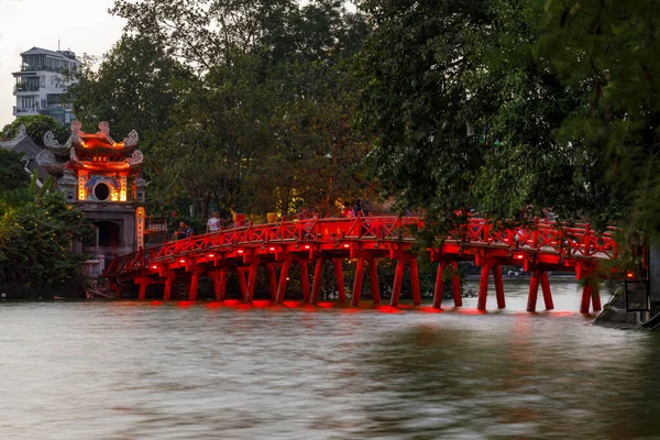 Ngoc Son Tempel Van Lake Hoan Kiem Hanoi Vietnam — Stockfoto
