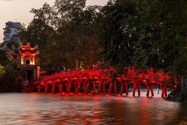 Templo Ngoc Son Lago Hoan Kiem Hanói Vietnã — Fotografia de Stock