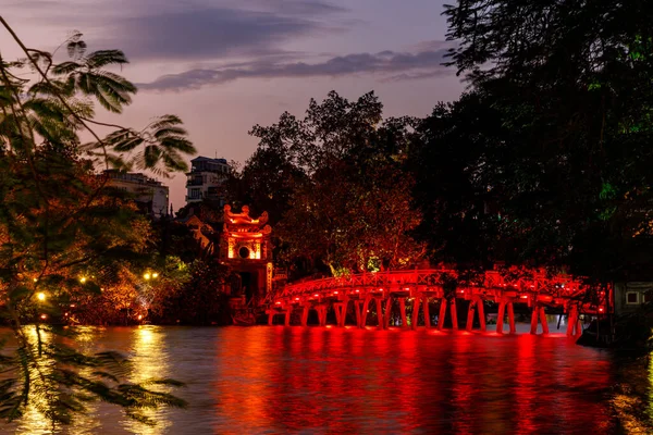 Ngoc Son Tempel Van Lake Hoan Kiem Hanoi Vietnam — Stockfoto