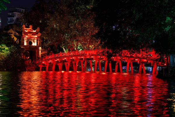 Der Tempel Ngoc Son Hoan Kiem See Hanoi Vietnam — Stockfoto