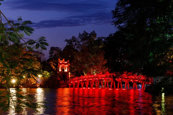 Ngoc Son Temple Lake Hoan Kiem Hanoi Vietnam — Stock Photo, Image