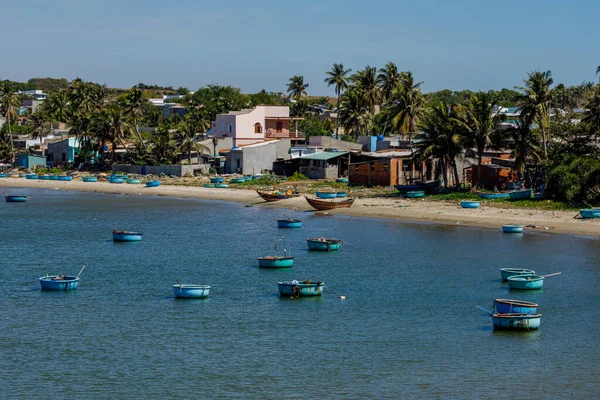 Fischer Boats Bay Mui Vietnam — Stock Photo, Image