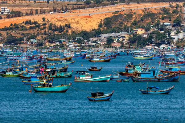 Fischer Boats Bay Mui Vietnam — Stock Photo, Image