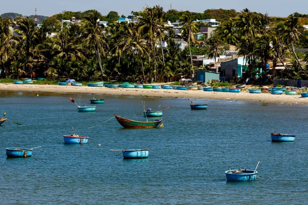 Fischer Båtar Viken Mui Vietnam — Stockfoto