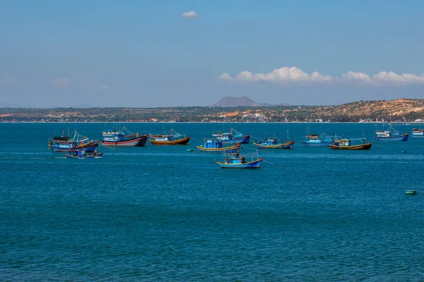 Fischer Boats Bay Mui Vietnam — Stock Photo, Image