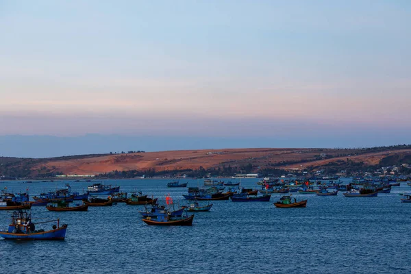 Fischer Boats Bay Mui Vietnam — Stock Photo, Image