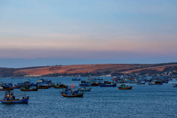 Fischer Boats Bay Mui Vietnam — Stock Photo, Image