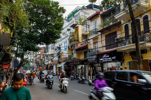 Χάος Της Κυκλοφορίας Στους Δρόμους Του Ανόι Στο Βιετνάμ Νοέμβριος — Φωτογραφία Αρχείου