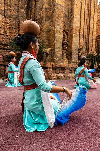 Vietnam Nha Trang Daki Nagar Tapınağında Geleneksel Cham Dansı Aralık — Stok fotoğraf