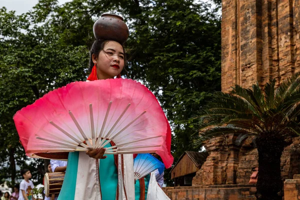 Traditional Cham Dance Temple Nagar Nha Trang Vietnam December 2019 — Stock Photo, Image