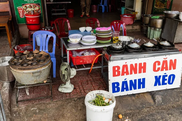 Street Restaurant Nha Trang Vietnam December 2019 — Stock Photo, Image