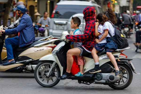 Hanoi Nin Vietnam Daki Kaos Trafiği Kasım 2019 — Stok fotoğraf