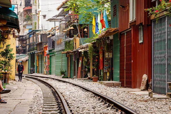 Vietnam Hanoi Hanedanlığı Arasındaki Tren Yolu Numara Ekim 2019 — Stok fotoğraf