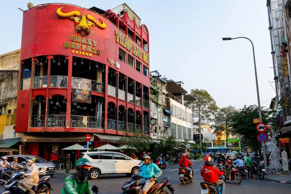 Nightlife Area Chi Minh City Vietnam December 2019 — Stock Photo, Image