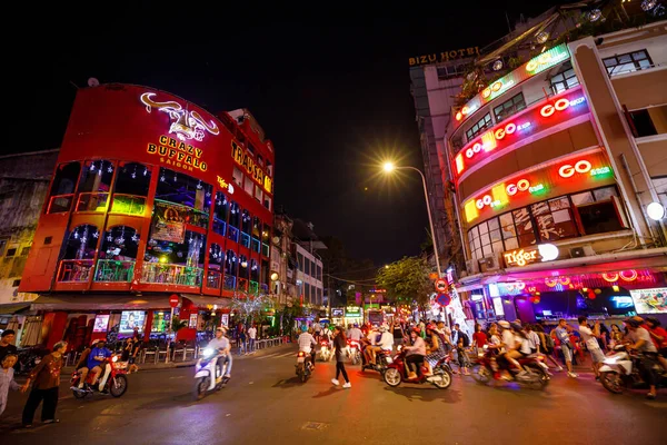 Zona Vida Nocturna Chi Minh City Vietnam Diciembre 2019 —  Fotos de Stock
