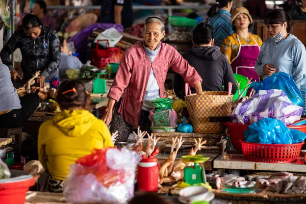 Pessoas Mercado Local Hoi Vietnã Anos Dezembro 2019 — Fotografia de Stock
