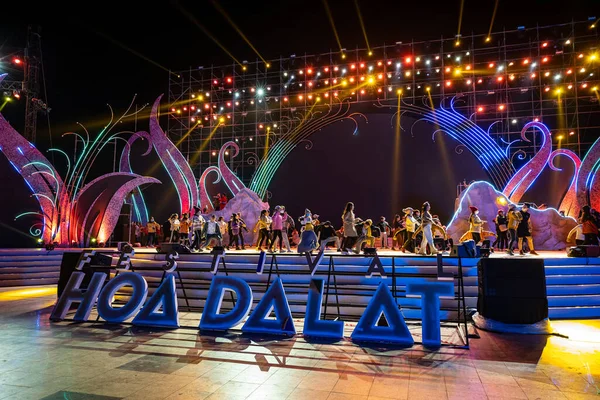 Stage Uno Spettacolo Dalat Vietnam Dicembre 2019 — Foto Stock