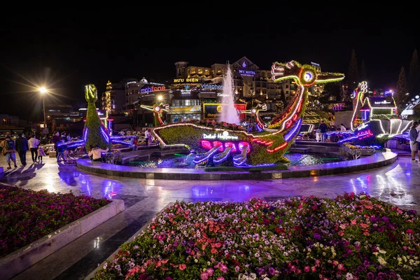 Ciudad Dalat Vietnam Por Noche Diciembre 2019 —  Fotos de Stock