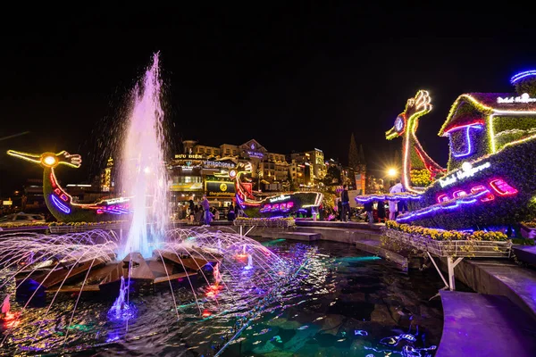 City Dalat Vietnam Night December 2019 — Stock Photo, Image