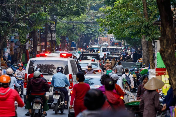 Tráfico Loco Hanoi Vietnam Noviembre 2019 — Foto de Stock