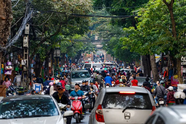 Tráfico Loco Hanoi Vietnam Noviembre 2019 — Foto de Stock