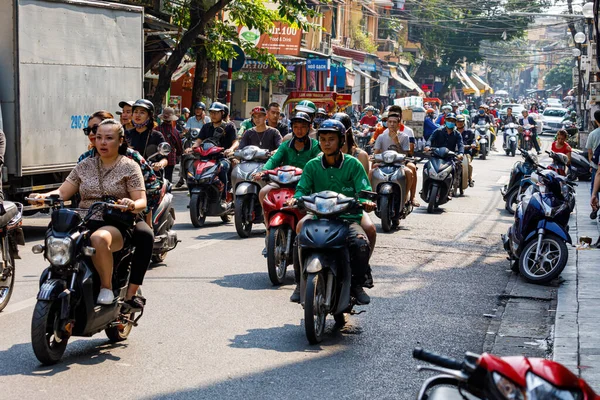 Tráfico Hanoi Vietnam Noviembre 2019 — Foto de Stock